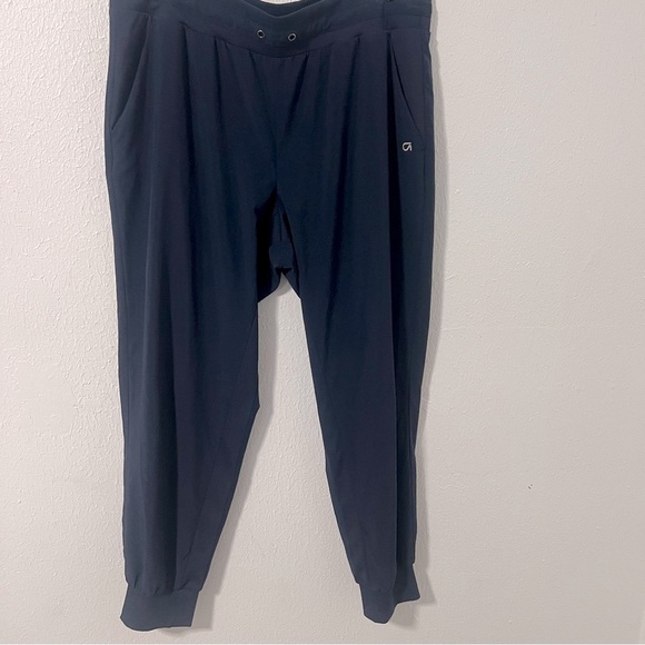 GAP Fit Women’s Large Navy Rib Mix Joggers Missing Drawstring EUC Workout - Picture 2 of 10